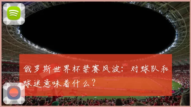 俄罗斯世界杯禁赛风波：对球队和球迷意味着什么？