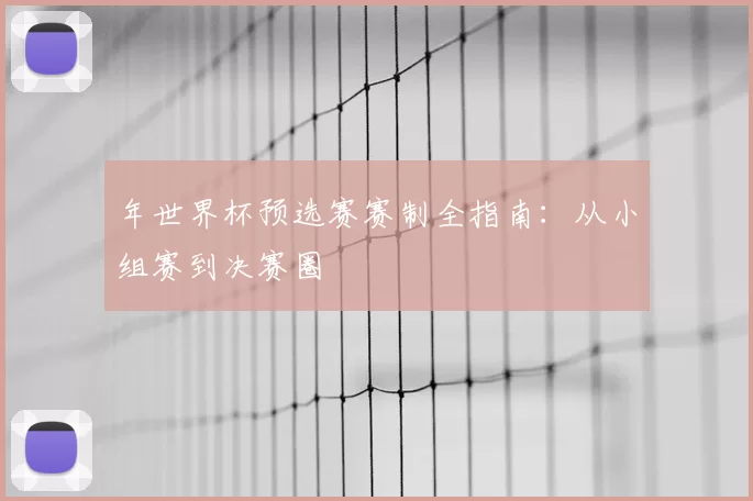 年世界杯预选赛赛制全指南：从小组赛到决赛圈